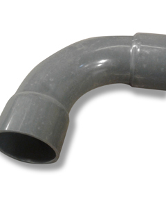 Bend 90deg PVC 90mm 2x stick-on sleeve PN10